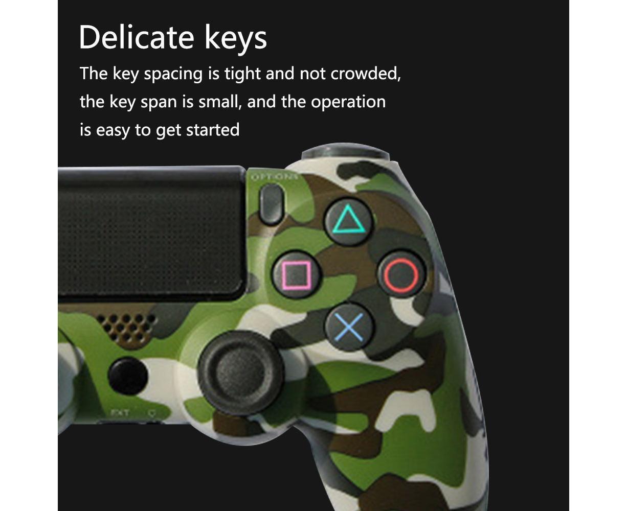 Wireless Game Controller Ps4 Controller Bluetooth Dual Head Head Handle Joystick Game Pad For The Game Console 4 - Green camouflage
