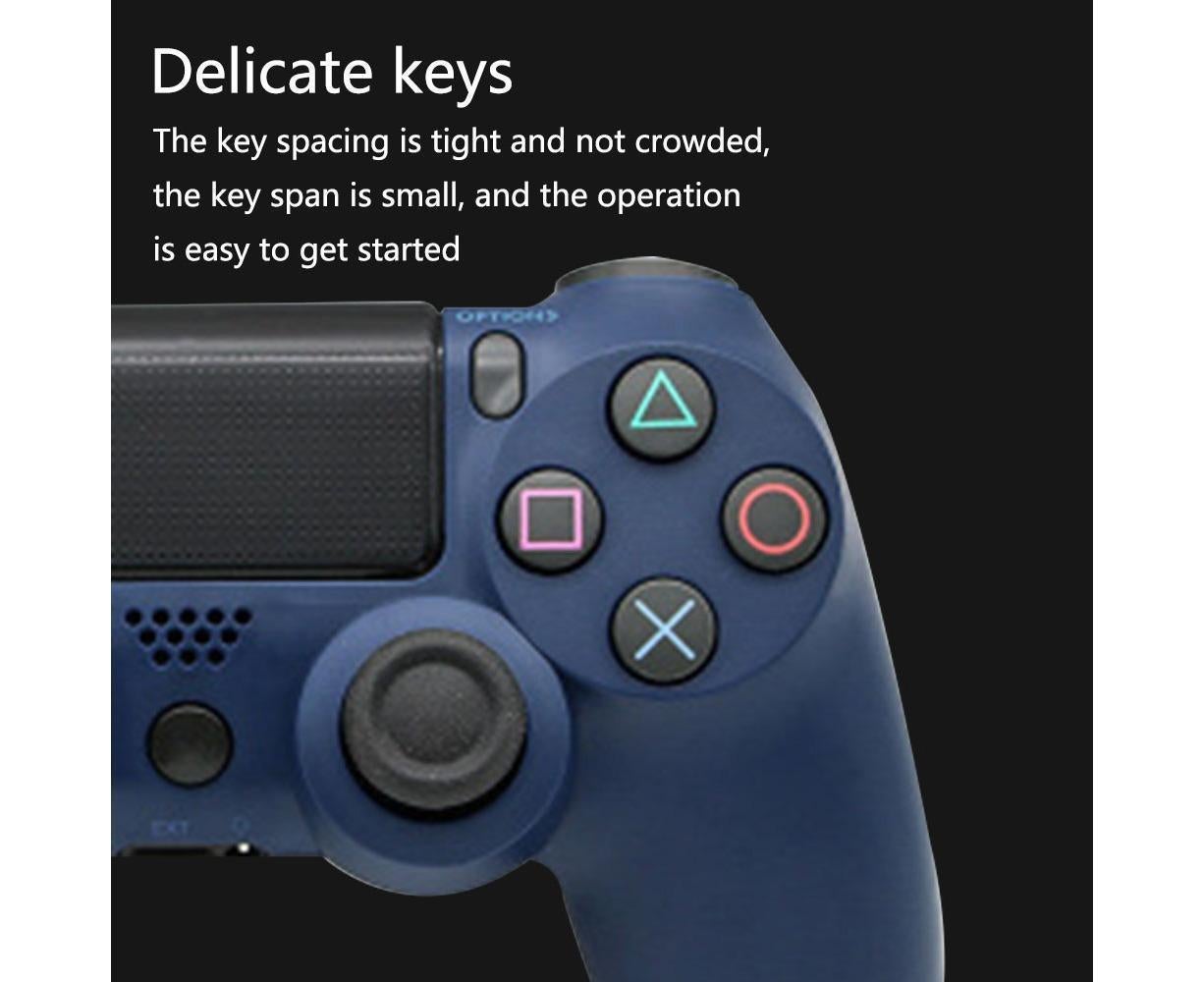 Wireless Game Controller Ps4 Controller Bluetooth Dual Head Head Handle Joystick Game Pad For The Game Console 4 - Midnight blue