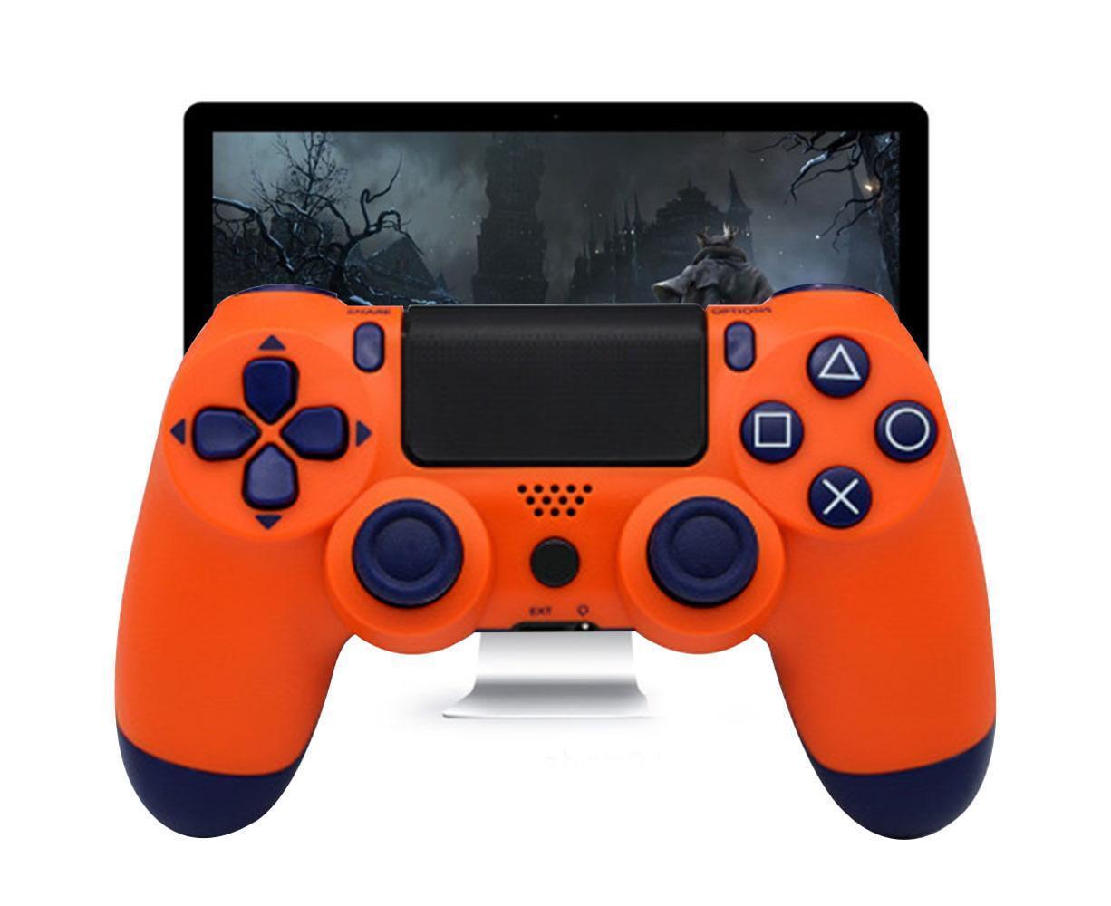 Wireless Game Controller Ps4 Controller Bluetooth Dual Head Head Handle Joystick Game Pad For The Game Console 4 - Orange