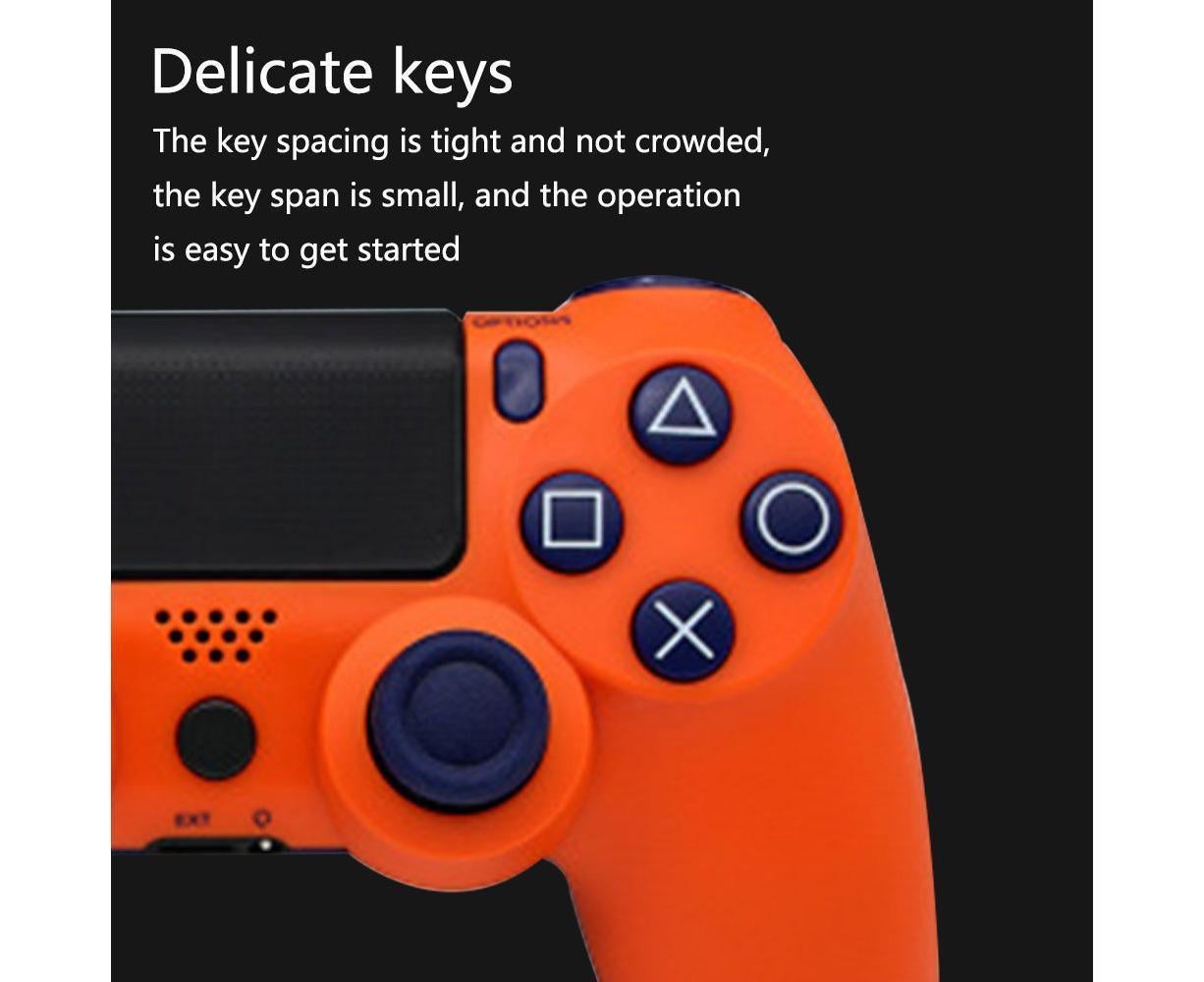Wireless Game Controller Ps4 Controller Bluetooth Dual Head Head Handle Joystick Game Pad For The Game Console 4 - Orange