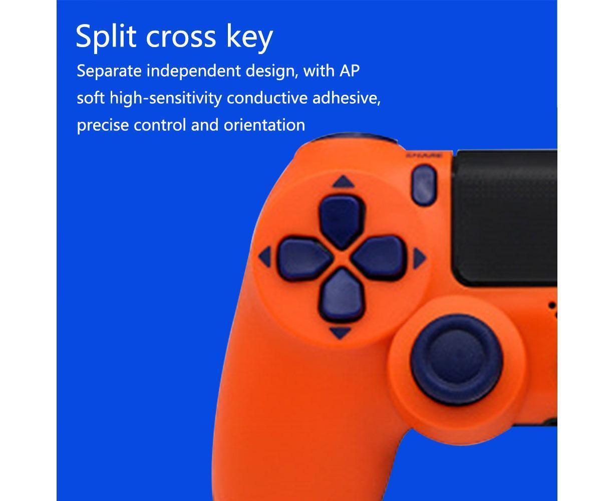 Wireless Game Controller Ps4 Controller Bluetooth Dual Head Head Handle Joystick Game Pad For The Game Console 4 - Orange