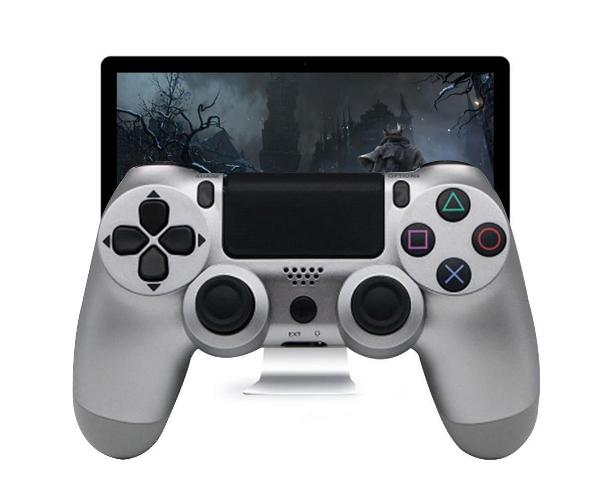 Wireless Game Controller Ps4 Controller Bluetooth Dual Head Head Handle Joystick Game Pad For The Game Console 4 - Silver
