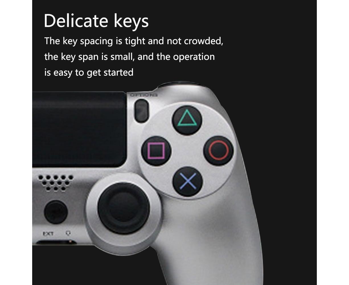 Wireless Game Controller Ps4 Controller Bluetooth Dual Head Head Handle Joystick Game Pad For The Game Console 4 - Silver