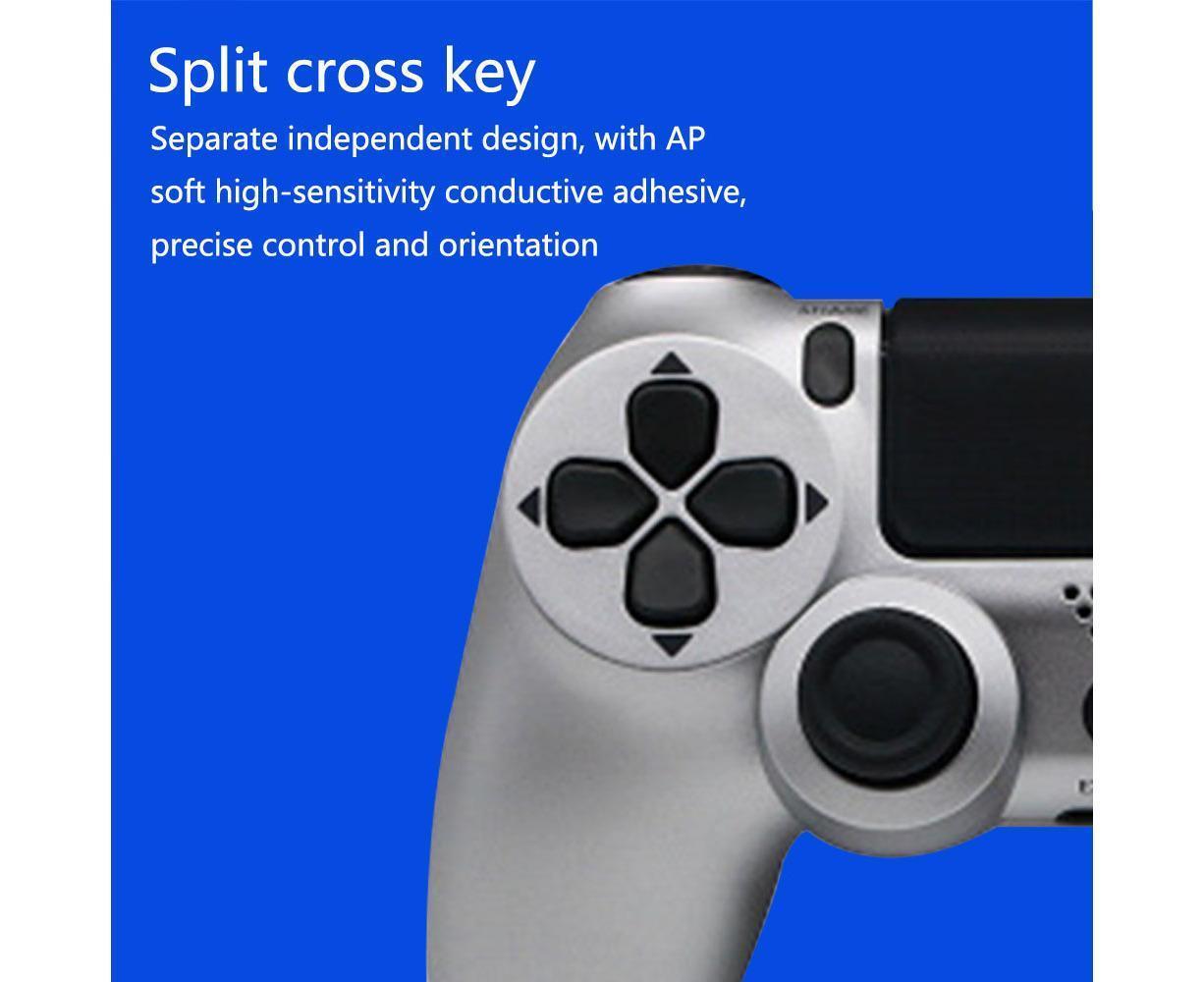 Wireless Game Controller Ps4 Controller Bluetooth Dual Head Head Handle Joystick Game Pad For The Game Console 4 - Silver