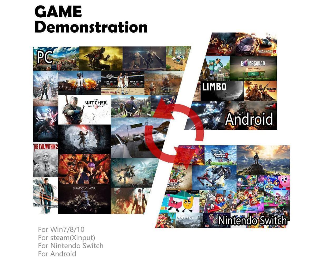 Wireless Game Controller Ps4 Controller Bluetooth Dual Head Head Handle Joystick Game Pad For The Game Console 4 - Transparent blue
