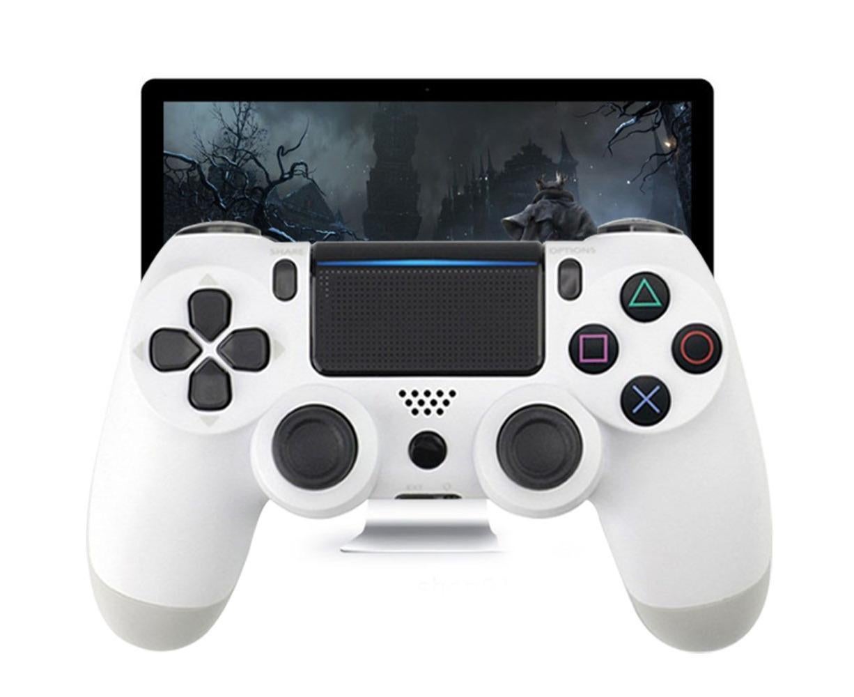 Wireless Game Controller Ps4 Controller Bluetooth Dual Head Head Handle Joystick Game Pad For The Game Console 4 - White
