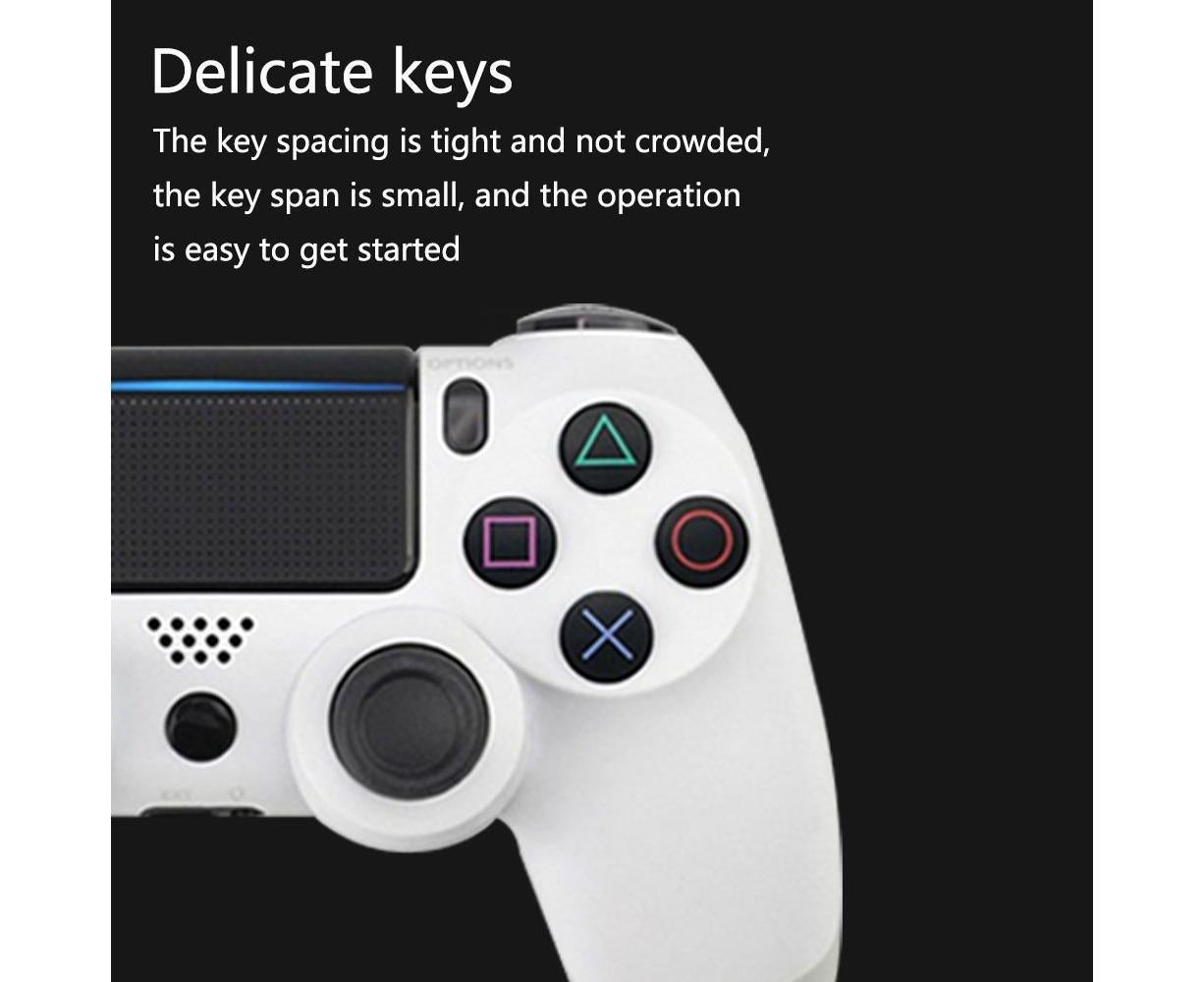 Wireless Game Controller Ps4 Controller Bluetooth Dual Head Head Handle Joystick Game Pad For The Game Console 4 - White