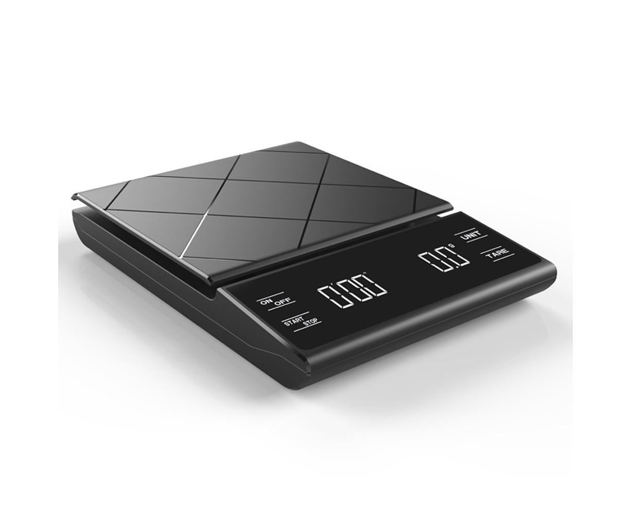 Coffee Scale with Timer Digital Kitchen Scale LED Display Tare Function 3000g/ 0.1g Portable Electronic Scale Grams and Oz for Pour Over