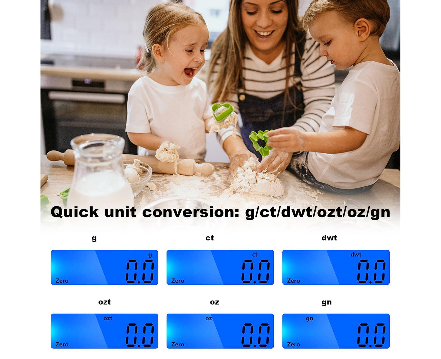 3kg/0.1g Accurate Electrical Kitchen Scale,Coffee Scale Food Weight Postal Scales Multifunction Scale Measures in Grams and oz for Cooking