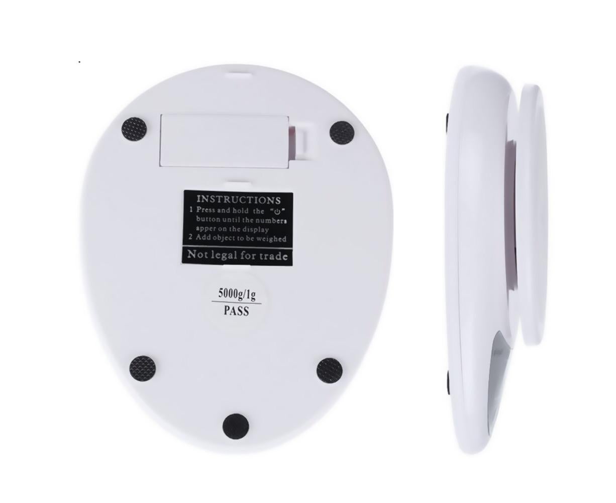 5KG/1g Digital Kitchen Food Scale for Cooking Barking Grams Ounces Pound Kilogram Units Switchable 120s Shutdown Automatically