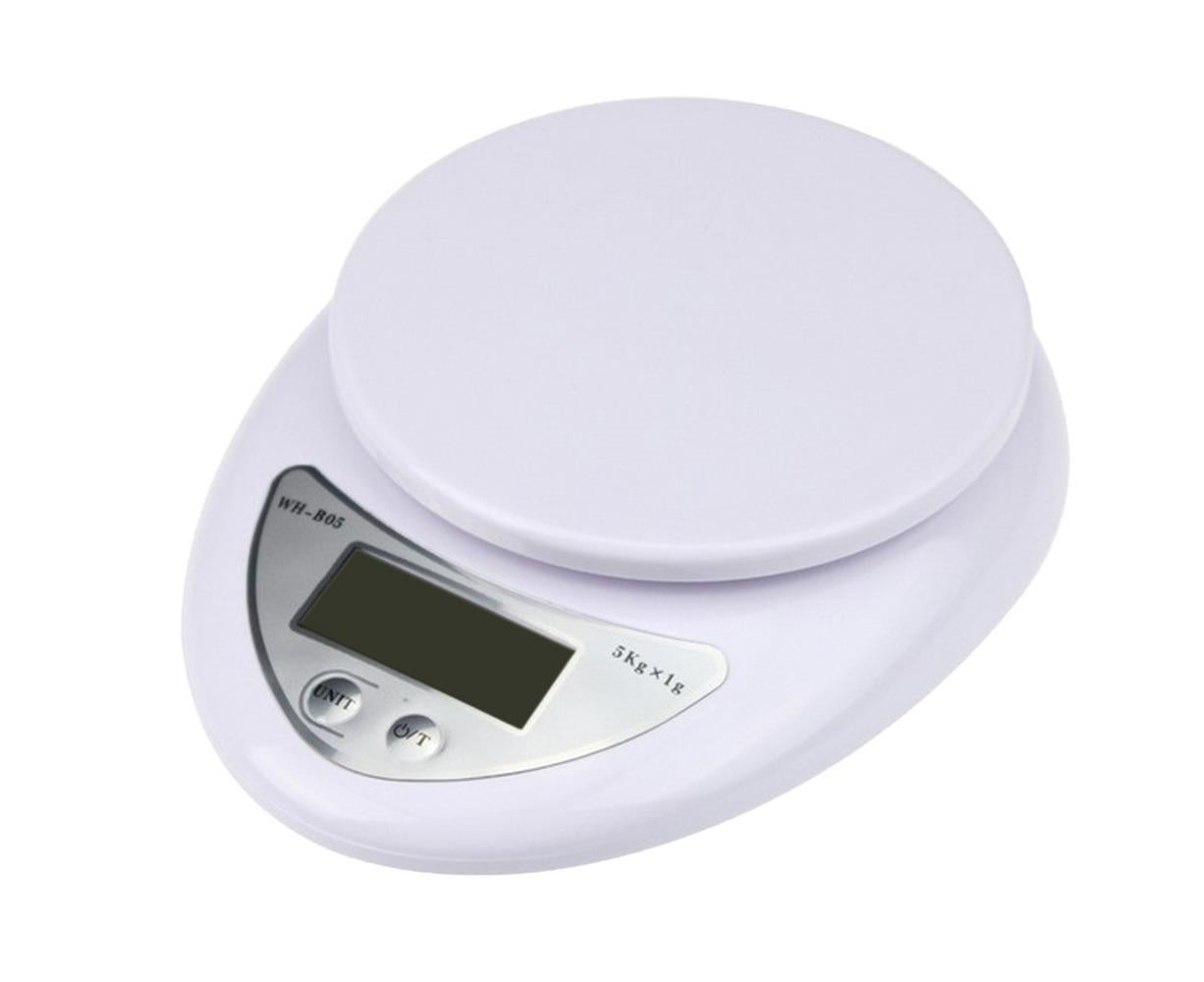 5KG/1g Digital Kitchen Food Scale for Cooking Barking Grams Ounces Pound Kilogram Units Switchable 120s Shutdown Automatically