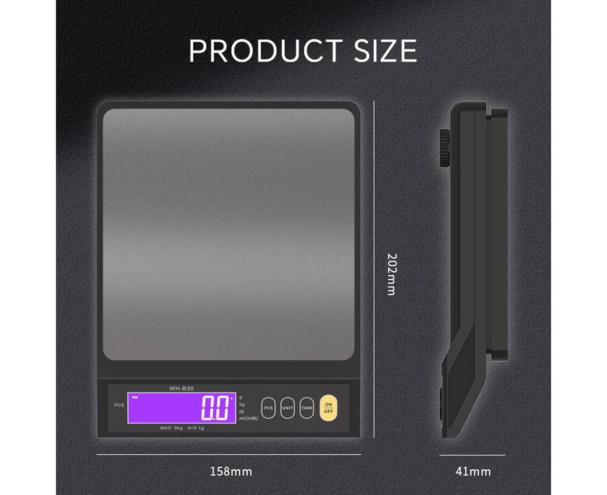 Rechargeable Baking Electric Scale IP67 Waterproof High Accurate Kitchen Scale with Counting Tare Zeroing Auto Power Off Unit Conversion