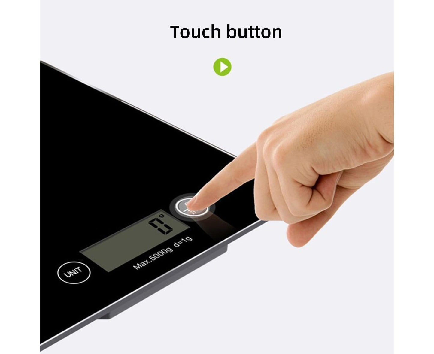 Digital Food Kitchen Scale Touch Control Multifunction Scale Measures in Grams & Ounces for Cooking Baking