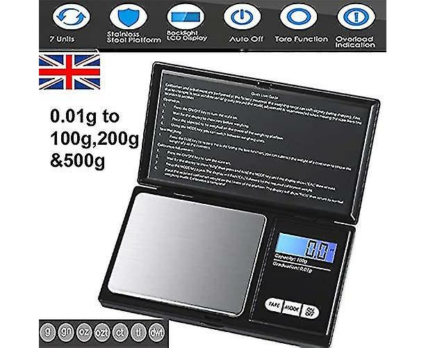 Digital Pocket Scale Set 500 G 0.01 G Mini Scale Electronic Grams Scale With 0.01g - 500g Calibration