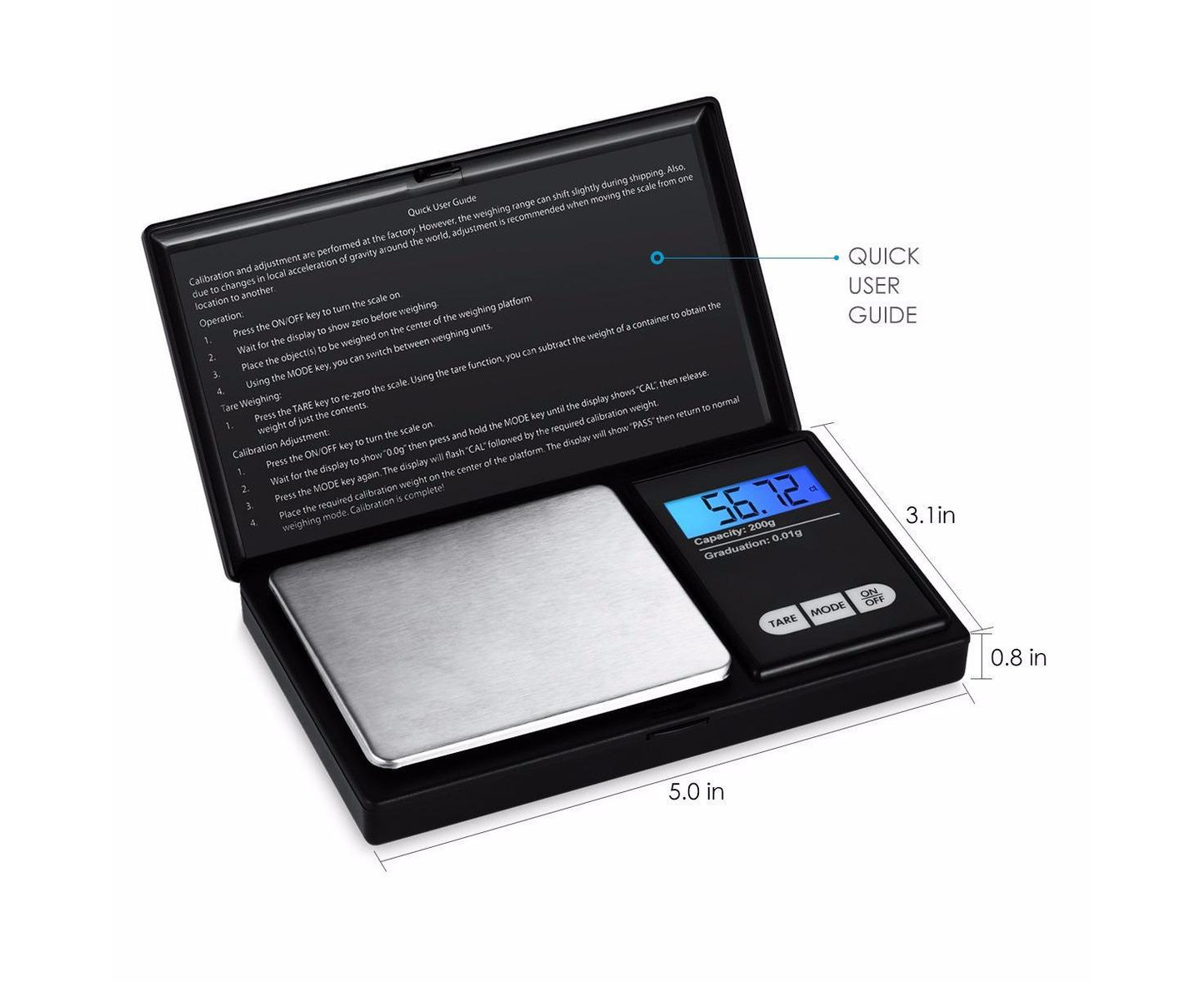 Electronic Pocket Mini Digital Gold Jewellery kitchen Scales 0.1G to 1000 Grams