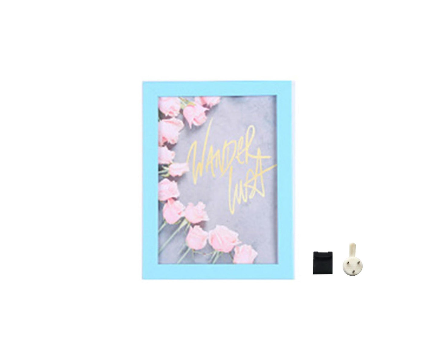 1 Set 5 Inch Photo Frame Patchwork Waterproof Thickened Decorative Foam Wall Hanging Photo Display Frame Household Supply - Blue
