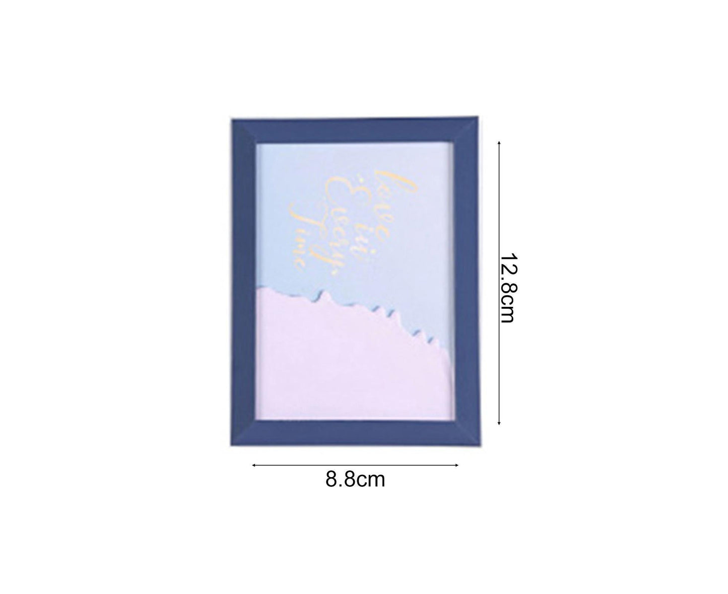 1 Set 5 Inch Photo Frame Patchwork Waterproof Thickened Decorative Foam Wall Hanging Photo Display Frame Household Supply - Blue