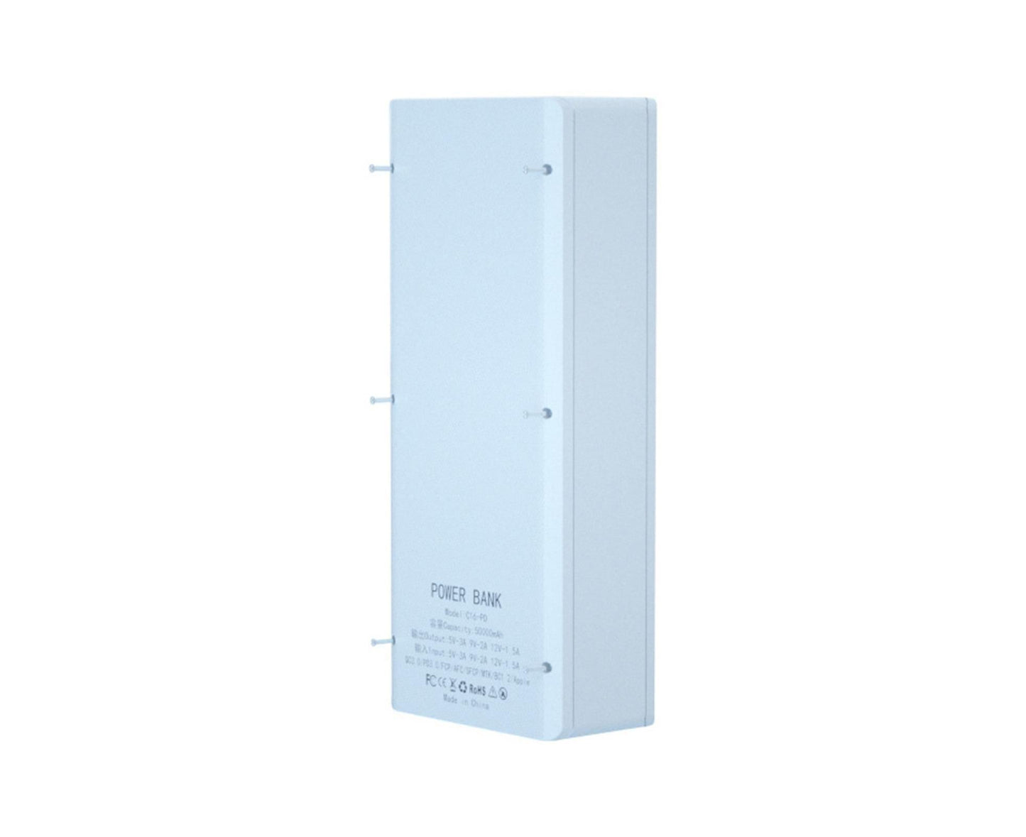 Battery Charger Case Detachable Design 5 Interfaces LCD Rechargeable Multifunctional 15W Fast Charging Easy to Carry Battery Charge - White