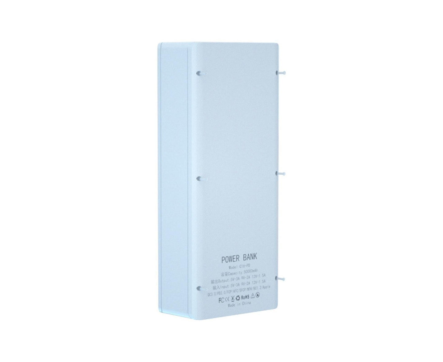 Battery Charger Case Detachable Design 5 Interfaces LCD Rechargeable Multifunctional 15W Fast Charging Easy to Carry Battery Charge - White