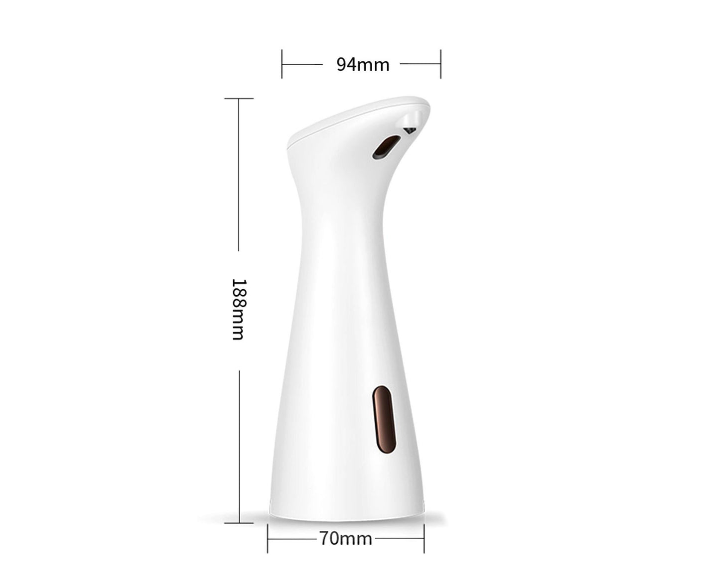 200ml Automatic Sanitizer Dispenser Quick Response Sensitive Hands Free Electric Large Capacity Dispense Soap Non-contact Sensor Leak-proof Soap Dispenser - White
