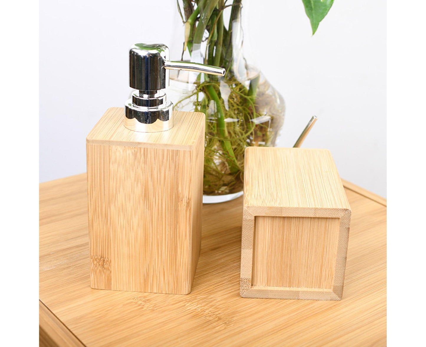 280ml Refillable Shampoo Liquid Soap Dispenser Empty Sub-bottling Storage Container Wooden Color Pump Design Shower Gel Bottle for Bathroom