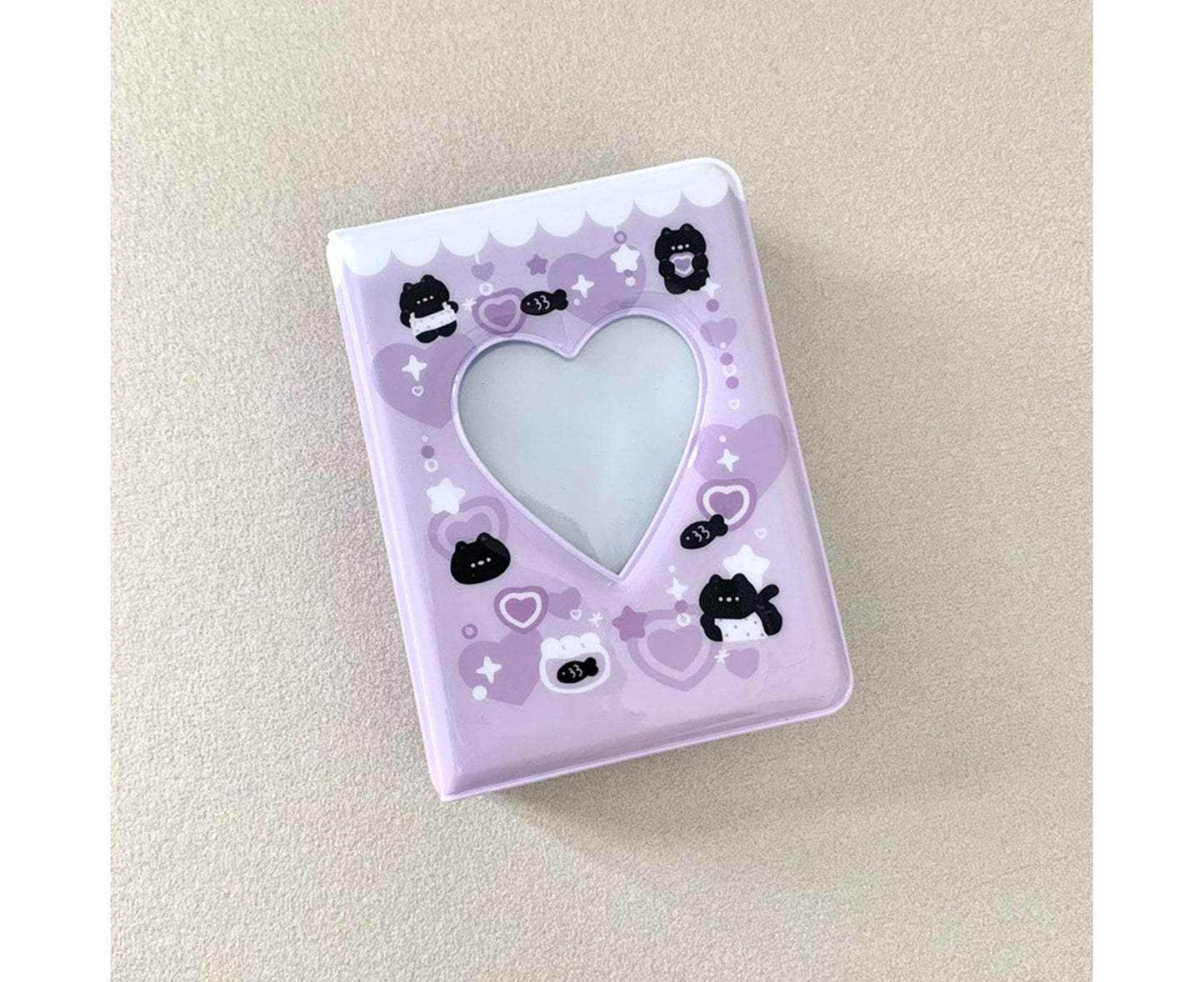 3 Inch 40 Pockets Card Book Waterproof Mini Cartoon Animal Photo Album Storage Pouch Dormitory Supplies