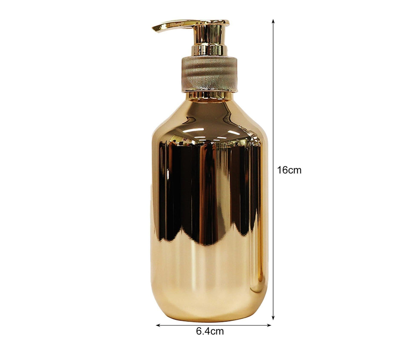 300ml Soap Dispenser Refillable Spiral Mouth Mini Built-in Spring Body Wash Dispenser Bathroom Supplies -Silver