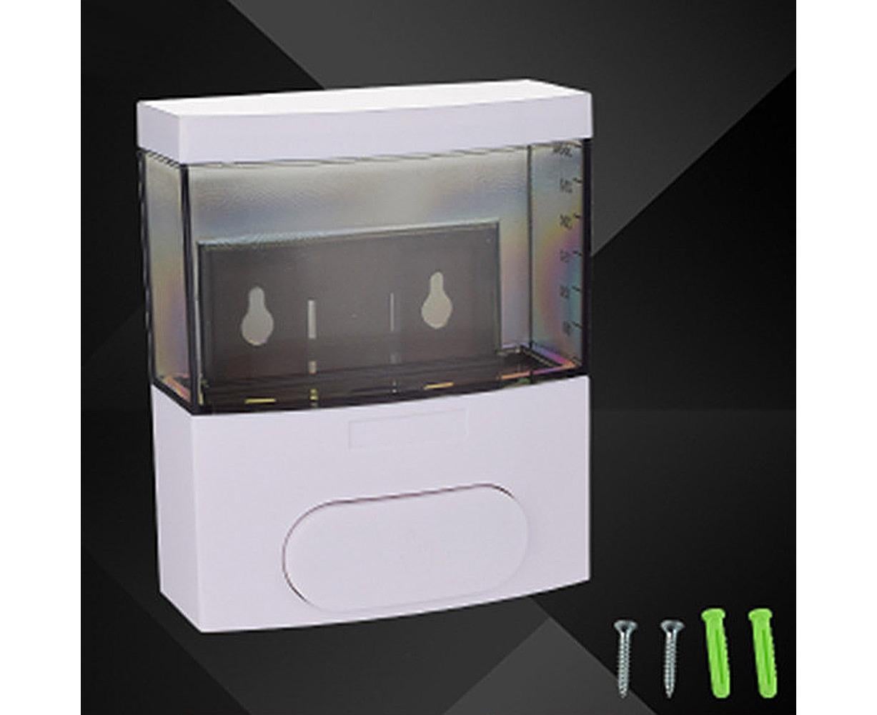 300ml Wall-mounted PP Manual Liquid Soap Dispenser Shampoo Shower Gel Bottle-Black