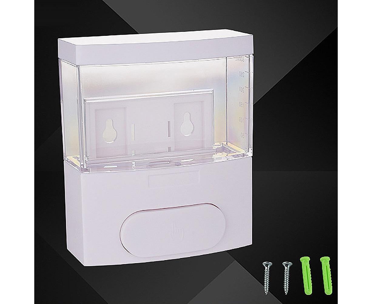 300ml Wall-mounted PP Manual Liquid Soap Dispenser Shampoo Shower Gel Bottle-Black