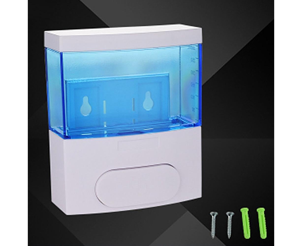 300ml Wall-mounted PP Manual Liquid Soap Dispenser Shampoo Shower Gel Bottle-Black