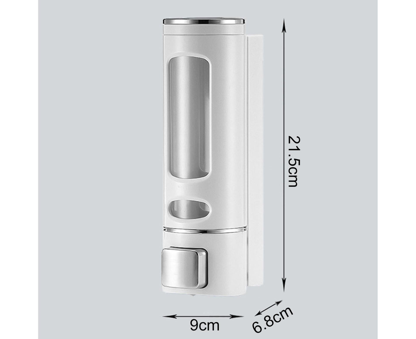 400ml Liquid Soap Dispenser Sturdy Press Type Wall Mounted Hand Wash Soap Dispenser for Bathroom-Silver