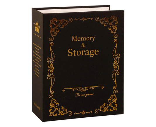 6 Inch Photo Album Bronzing Design Antiging Inserted Type Storing 100 Pockets Family Memory DIY Vintage Picture Album Book Home Supplies - Black
