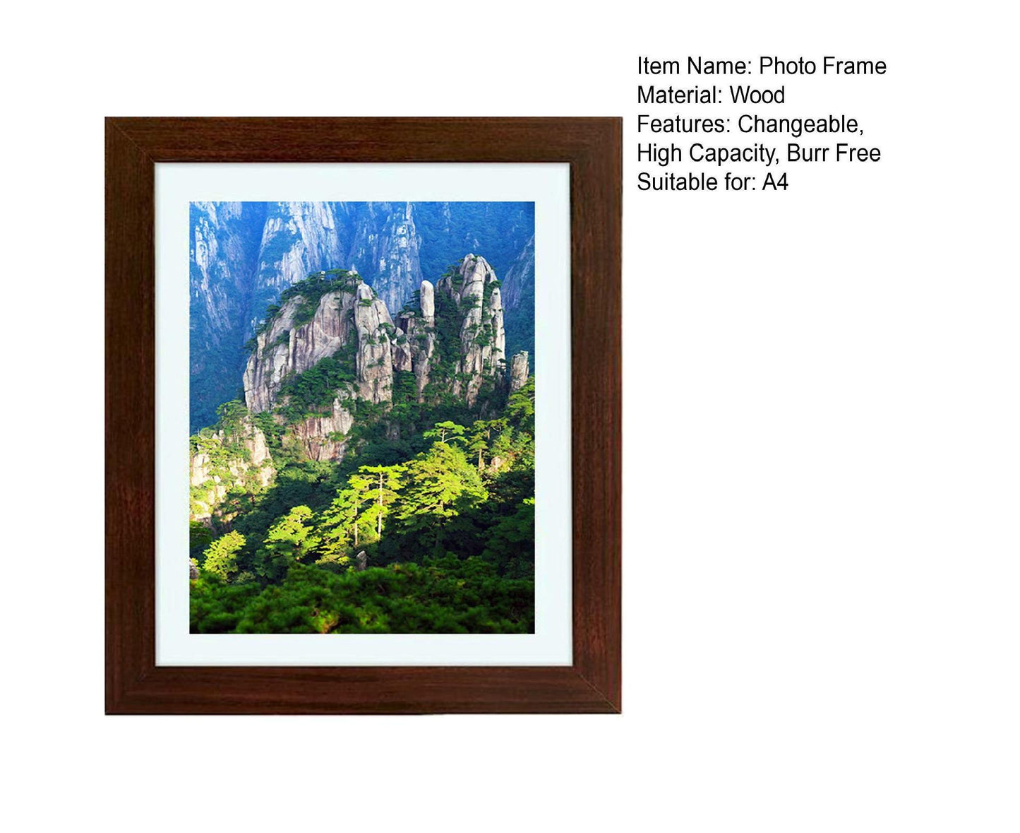 babies Art Frame Front Opening Changeable Wood grip Seal Picture Photo Display Storage Frame Home Suppliesrown