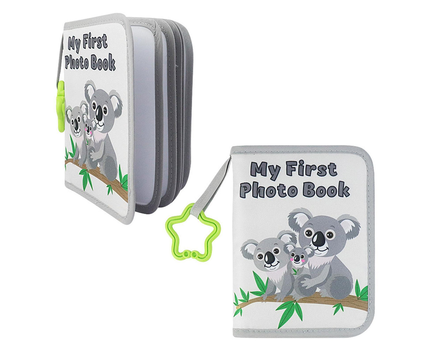 babies Photo Album Promote Brain Development Create Lasting Memories Soft Cloth Photo Book for babiess - Grey