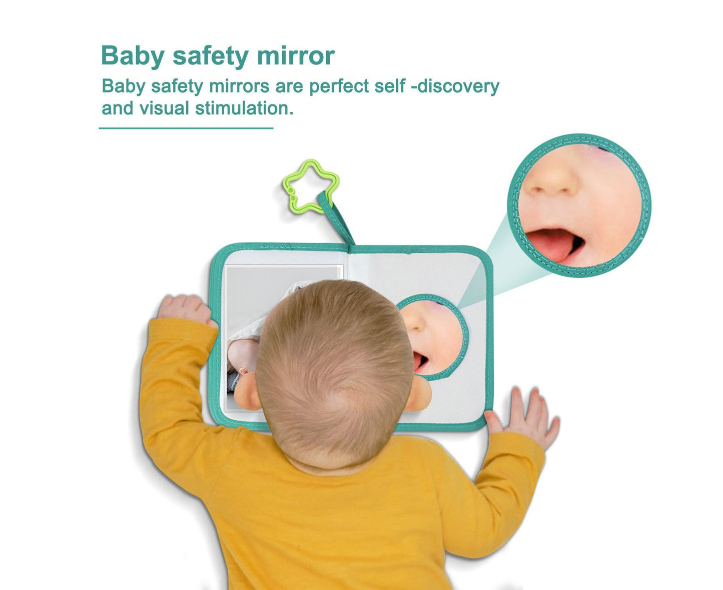 babies Photo Album Promote Brain Development Create Lasting Memories Soft Cloth Photo Book for babiess - Light Green