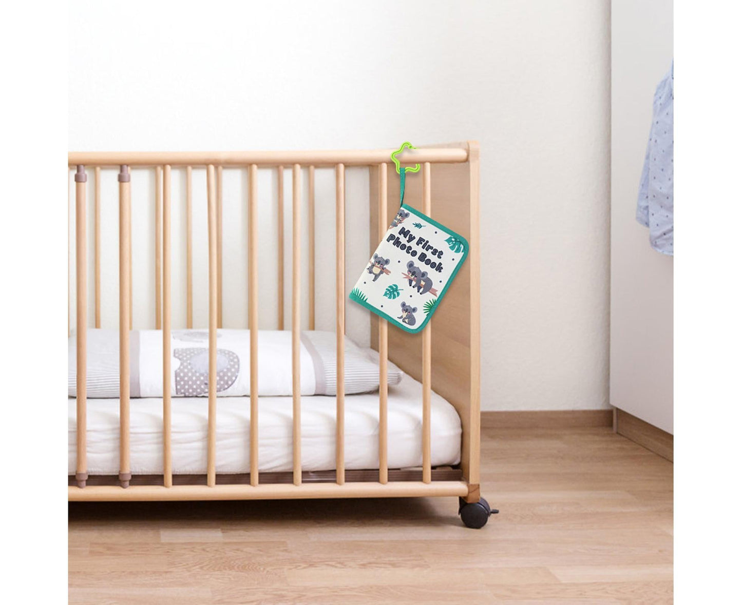 babies Photo Album Promote Brain Development Create Lasting Memories Soft Cloth Photo Book for babiess - Light Green