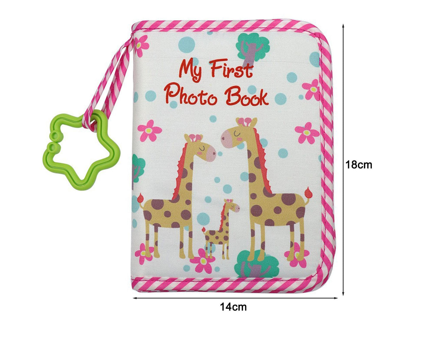 babies Photo Album Promote Brain Development Create Lasting Memories Soft Cloth Photo Book for babiess - Pink