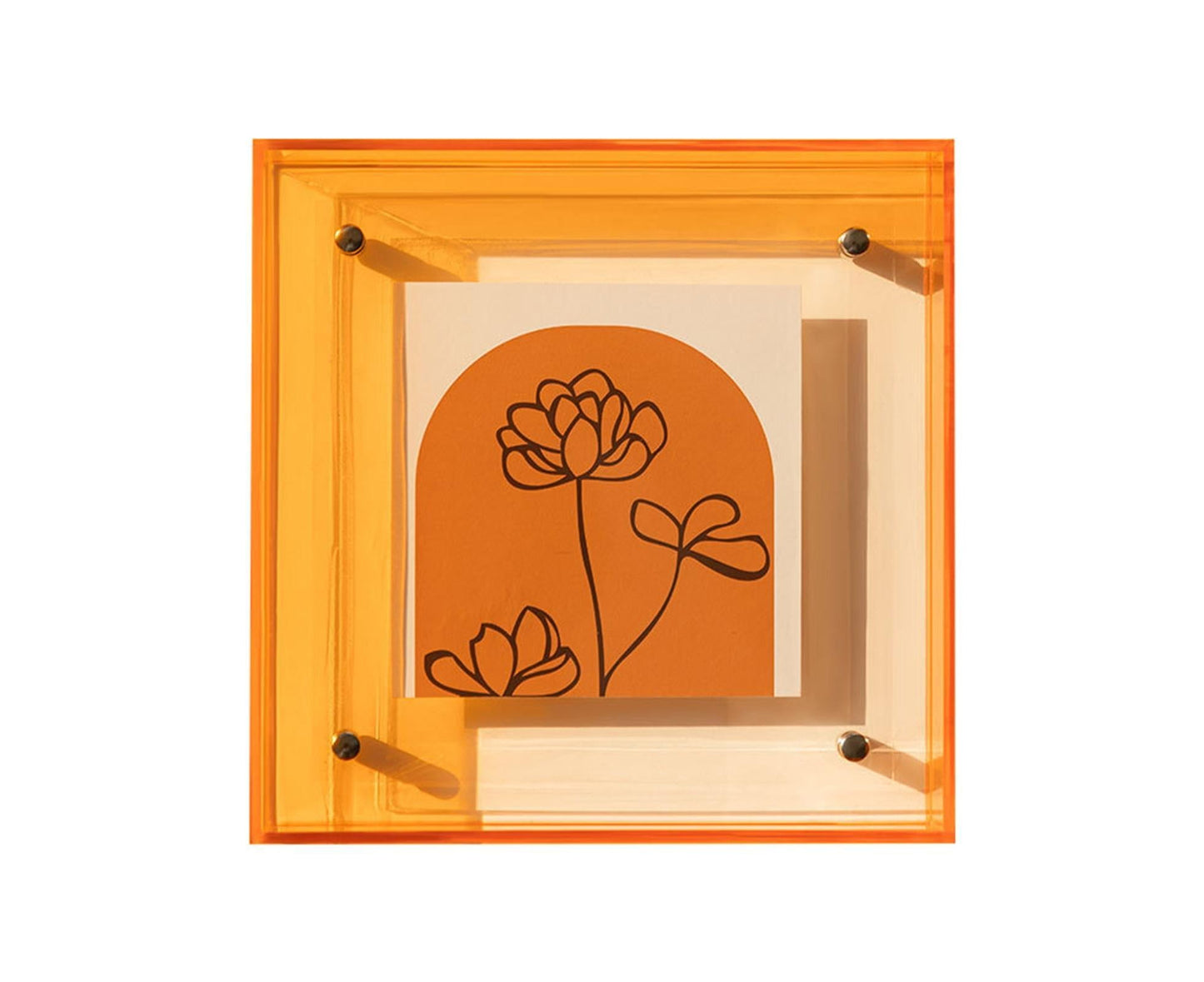 Dazzling Acrylic Photo Frame Ornaments Printing And Framing Creative Picture Frame Display DIY Wash Photos Home Decor - Orange