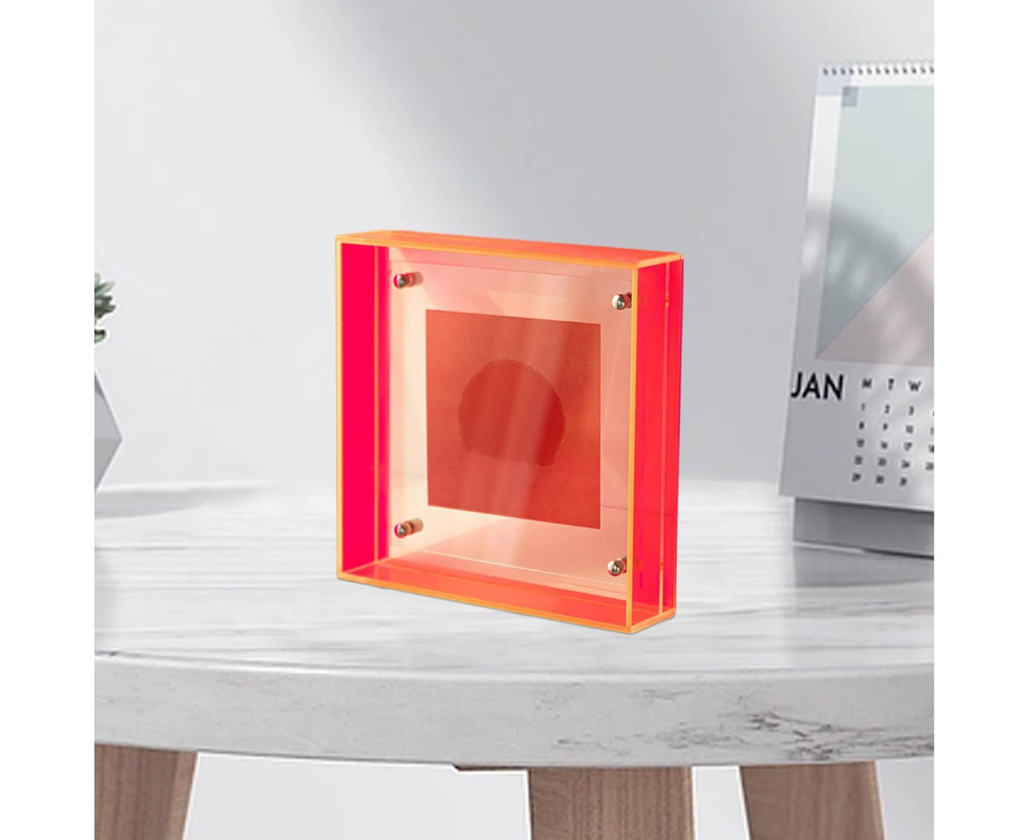 Dazzling Acrylic Photo Frame Ornaments Printing And Framing Creative Picture Frame Display DIY Wash Photos Home Decor - Red