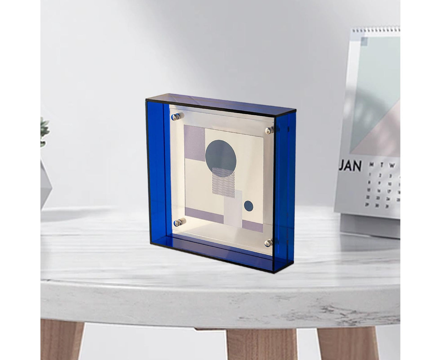 Dazzling Acrylic Photo Frame Ornaments Printing And Framing Creative Picture Frame Display DIY Wash Photos Home Decor - Blue