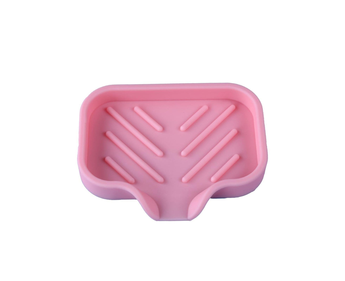 Drainable Soap Dish Non-slip Reliable Flow Guide Type Soap Box Bathroom Accessories-Pink