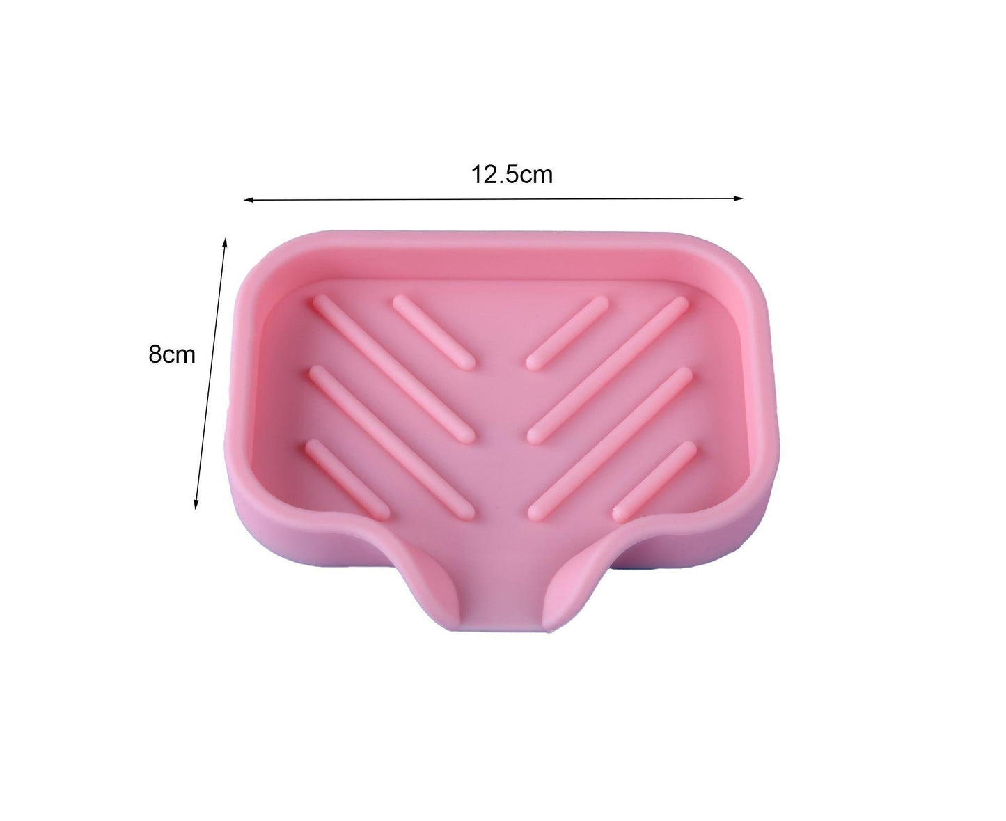 Drainable Soap Dish Non-slip Reliable Flow Guide Type Soap Box Bathroom Accessories-Pink