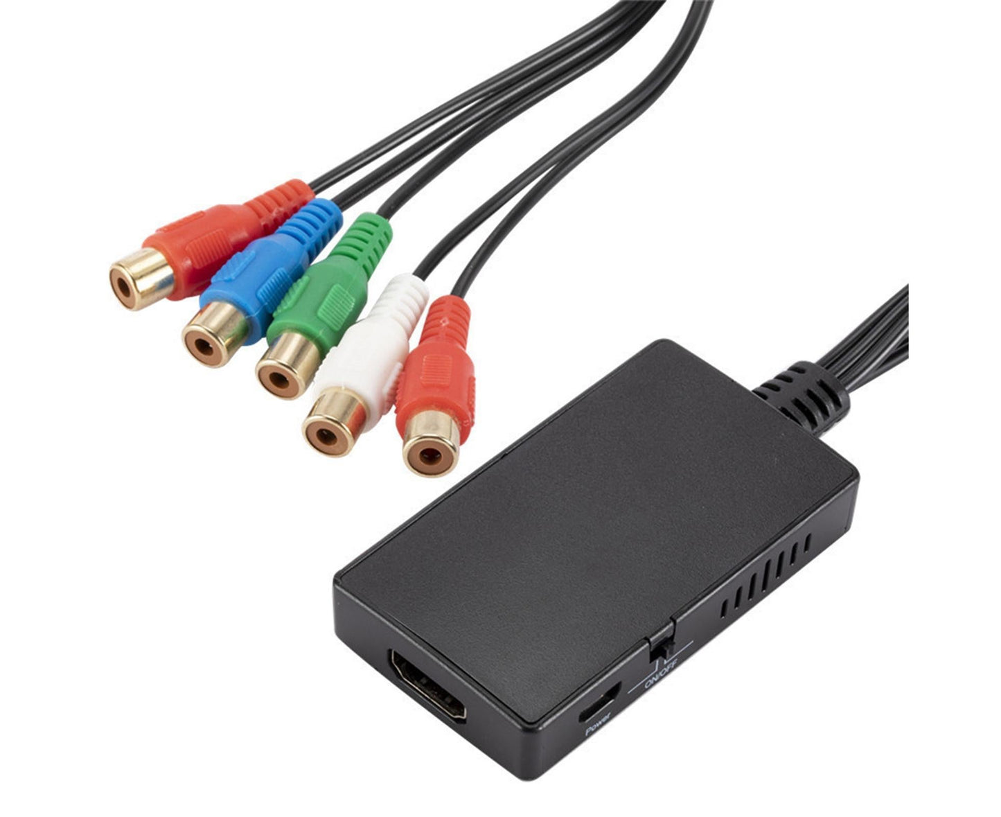 HDMI-compatible Converter No Distortion Portable Black Quick Transmission HDMI-compatible to YPBPR Converter for Projector - Black