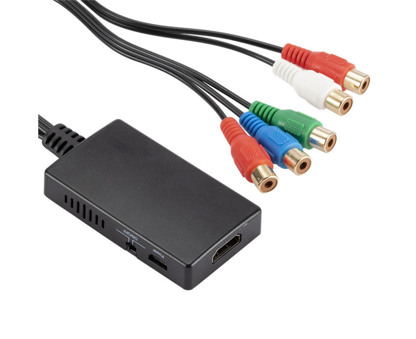 HDMI-compatible Converter No Distortion Portable Black Quick Transmission HDMI-compatible to YPBPR Converter for Projector - Black