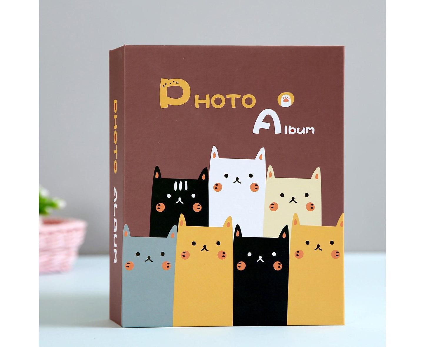 Hardcover Photo Album Large Capacity 100 Clear Pockets DIY Family Wedding Anniversary Picture Collection Photo Holder Home Suppliesrick Red