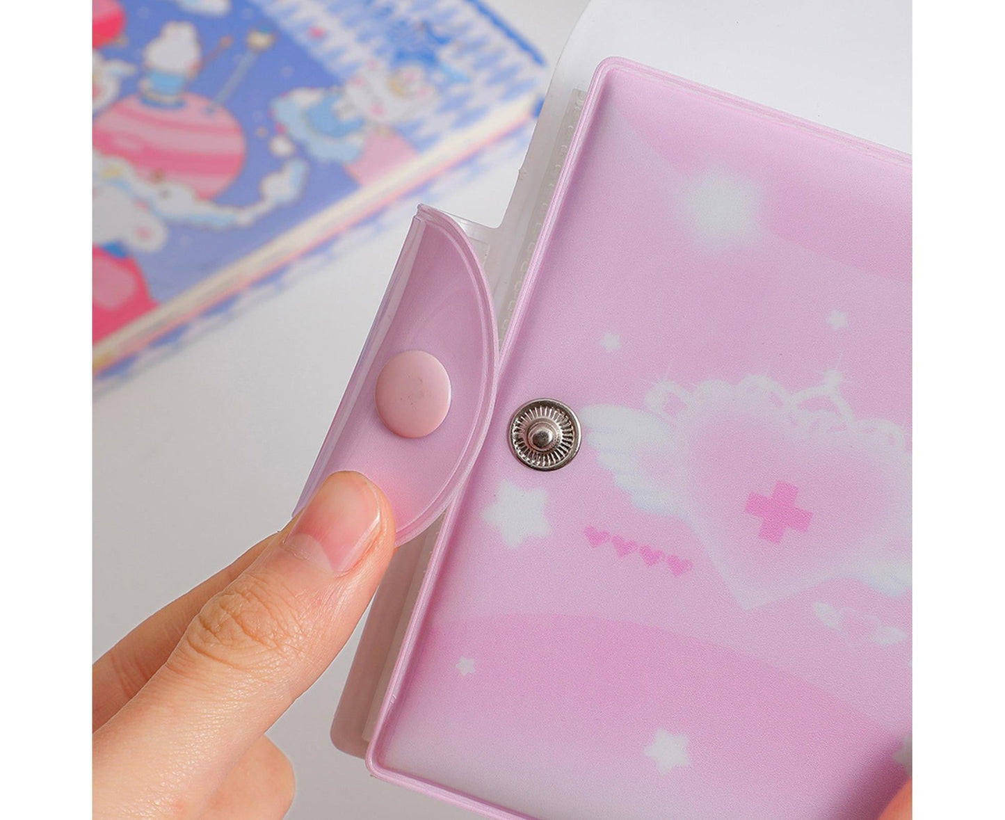 Photo Album Large Capacity Waterproof Insert Type PVC 3 Inch 40 Pages Picture Album  Card Storage Binder Friends Gift - Pink