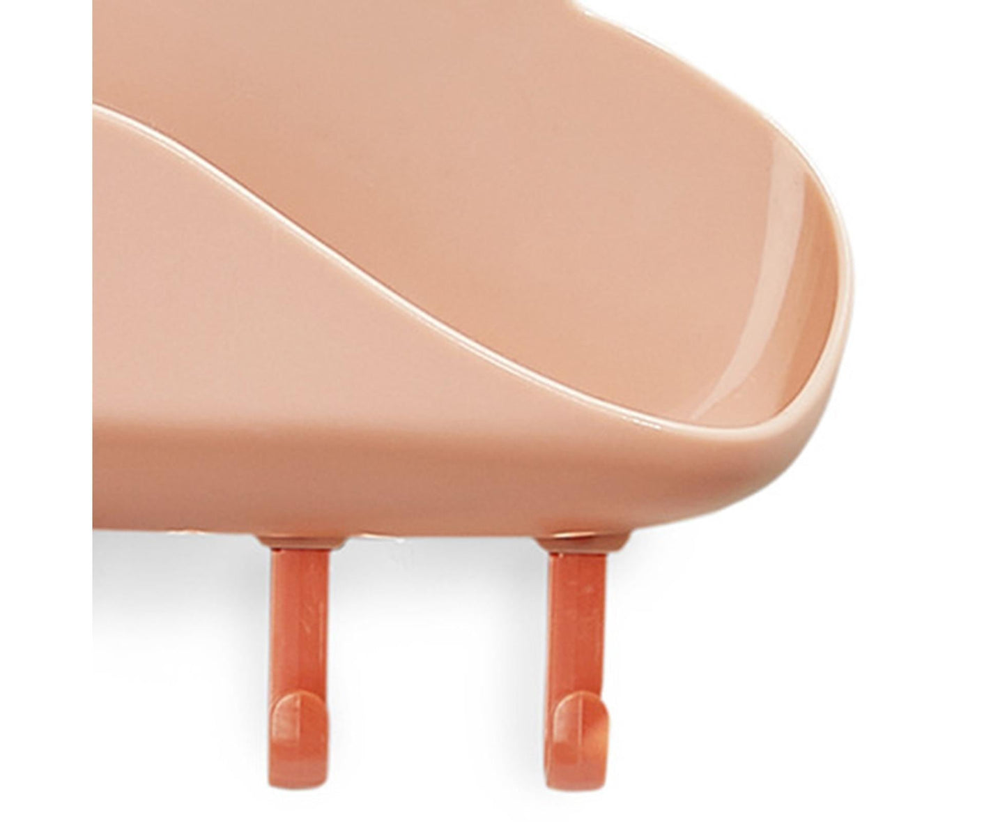 Selfdhesive Soap Box Hooked Cloud Shape Long Lasting Storage Shelf for Home-Red