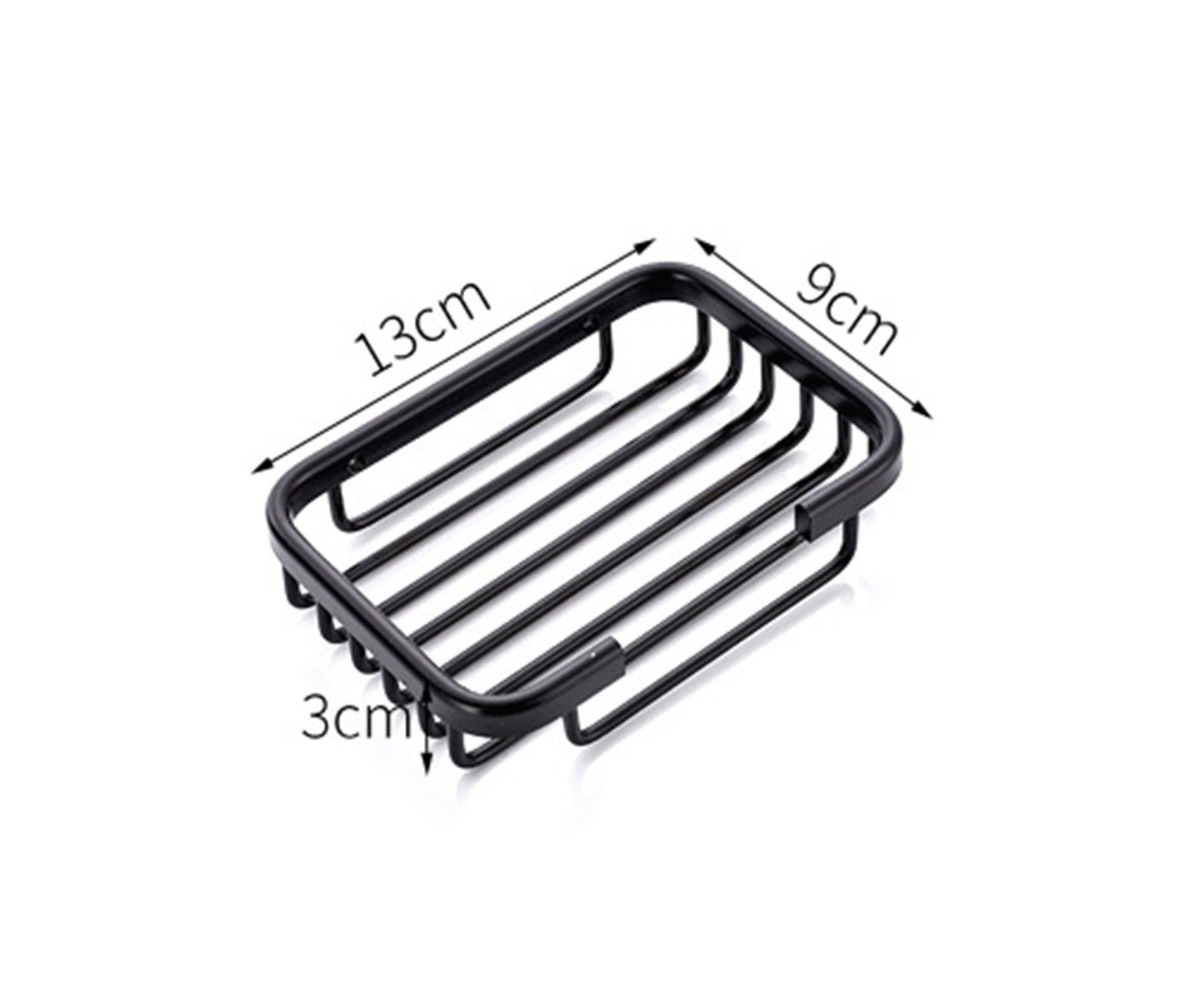 Soap Dish Self-draining Easy Installation Space Aluminum Simple Reused Soap Box for Shower - Golden