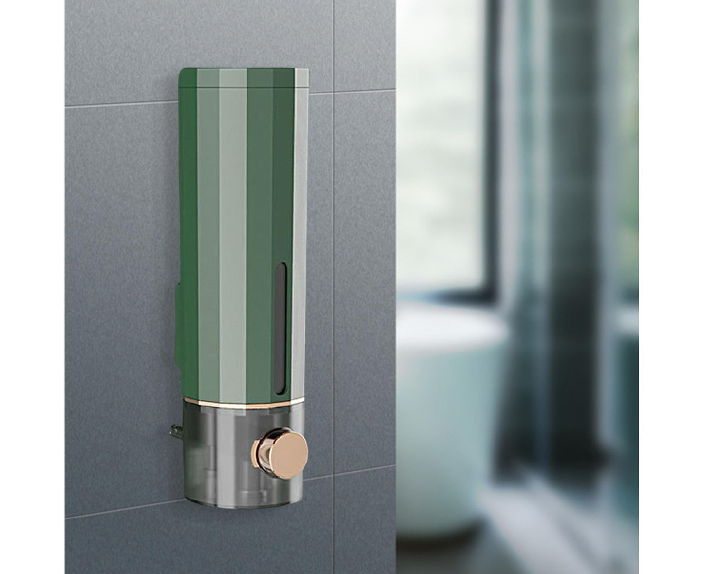Soap Dispenser Wall Mounted Punch-free Visible Window Press Type Large Capacity Shampoo Conditioner Shower Gel Container for Bathroom