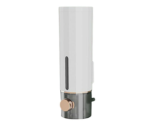 Soap Dispenser Wall Mounted Punch-free Visible Window Press Type Large Capacity Shampoo Conditioner Shower Gel Container for Bathroom-White